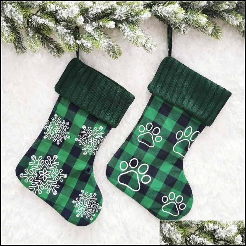 18 inch christmas stocking xmas rustic decoration christmas socks candy bag xmas decorative socks gift bag