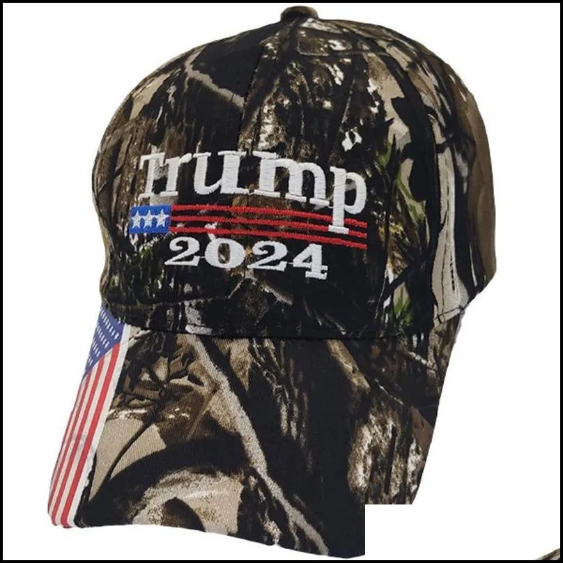 25pcs camouflage trump ball hat women mens designers snapback baseball caps anti biden us flag maga summer sun visor