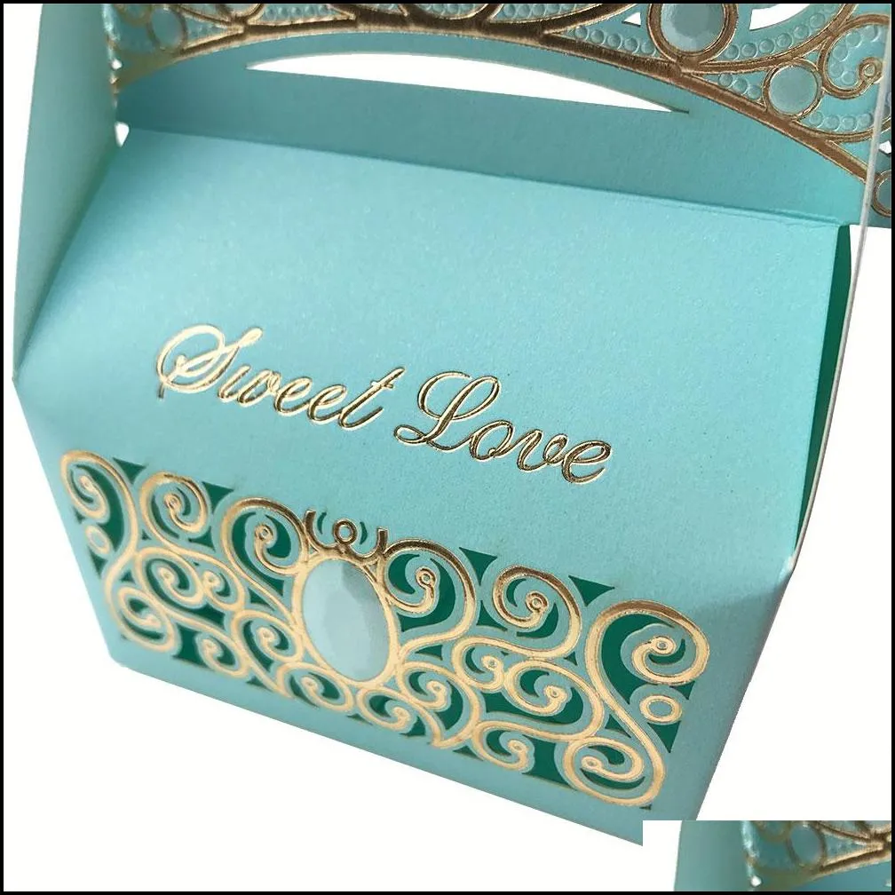 princess crown wedding candy boxes chocolate gift boxes romantic paper candy bag box wedding candy boxes favor