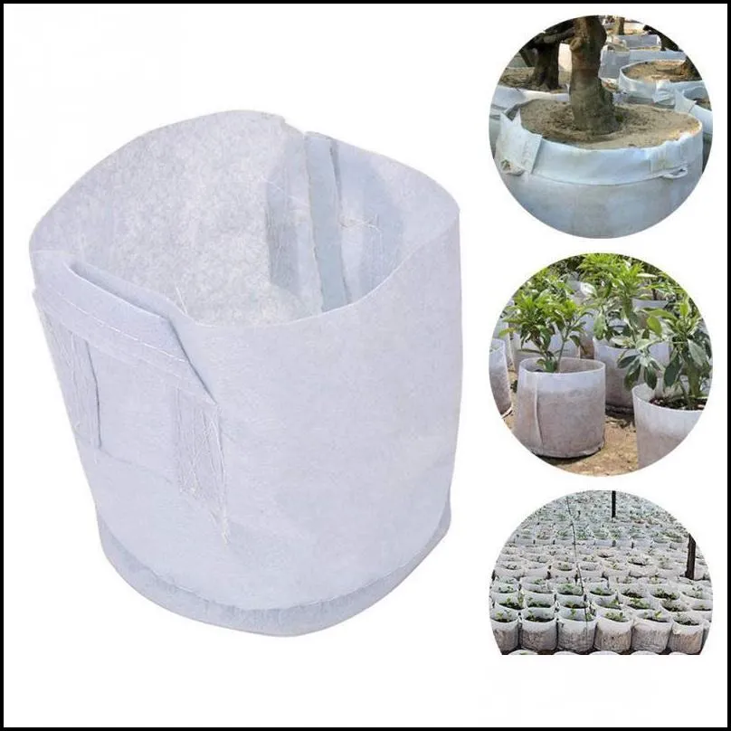 nonwoven fabric reusable softsided highly breathable grow pots planting bag with handles large flower planter 10 size
