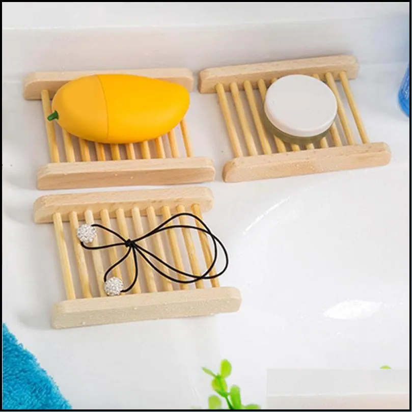 wooden soap dishes natural wooden soap tray holder bath soap hollow rack plate container shower bathroom accessories