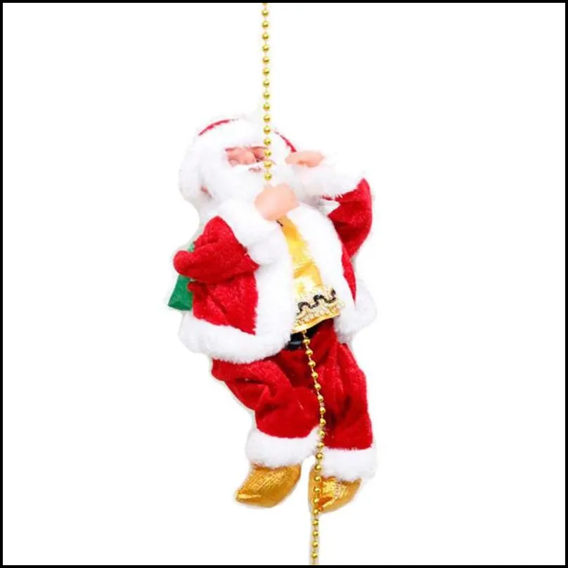 electric santa claus climb ladder christmas electric climbing ladder santa toy home party decor battery powered xmas toys