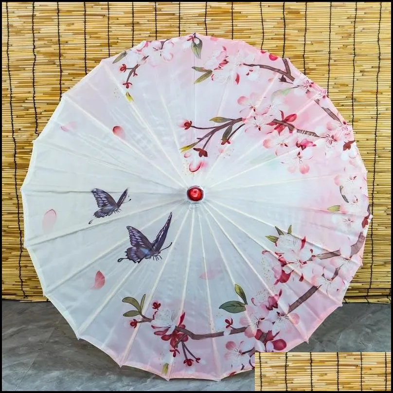 rainproof paper umbrellas chinese traditional craft wooden handle oil papers umbrella wedding party stage performance props