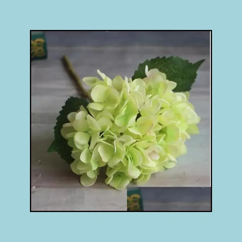 artificial hydrangea flower head fake silk single real touch hydrangeas 8 colors for wedding centerpieces home party decorative flowers