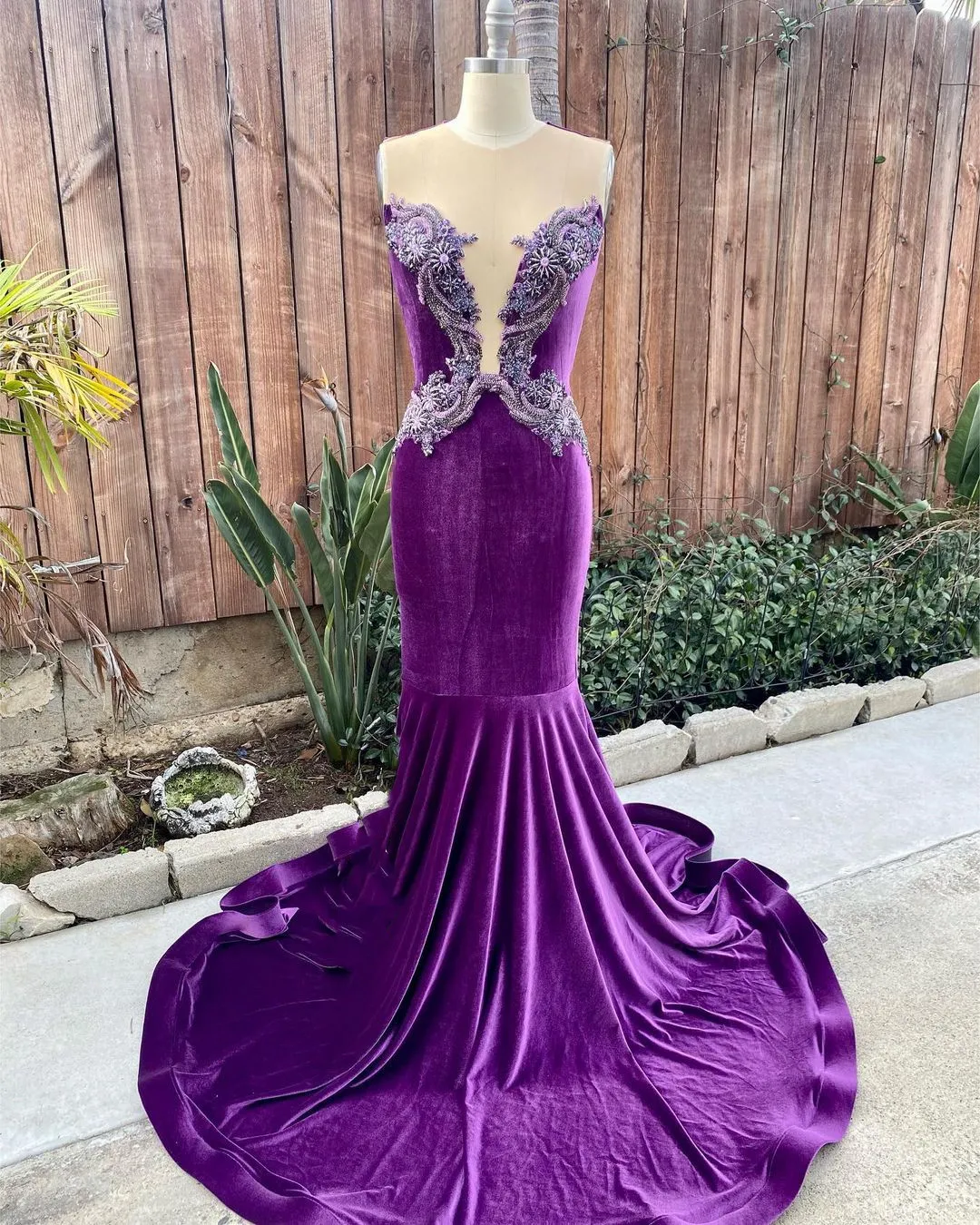 2023 Arabic Aso Ebi Purple Mermaid Prom Dress Beaded Crystals Evening Formal Party Second Reception Birthday Engagement Gowns Dresses Robe De Soiree ZJ2058