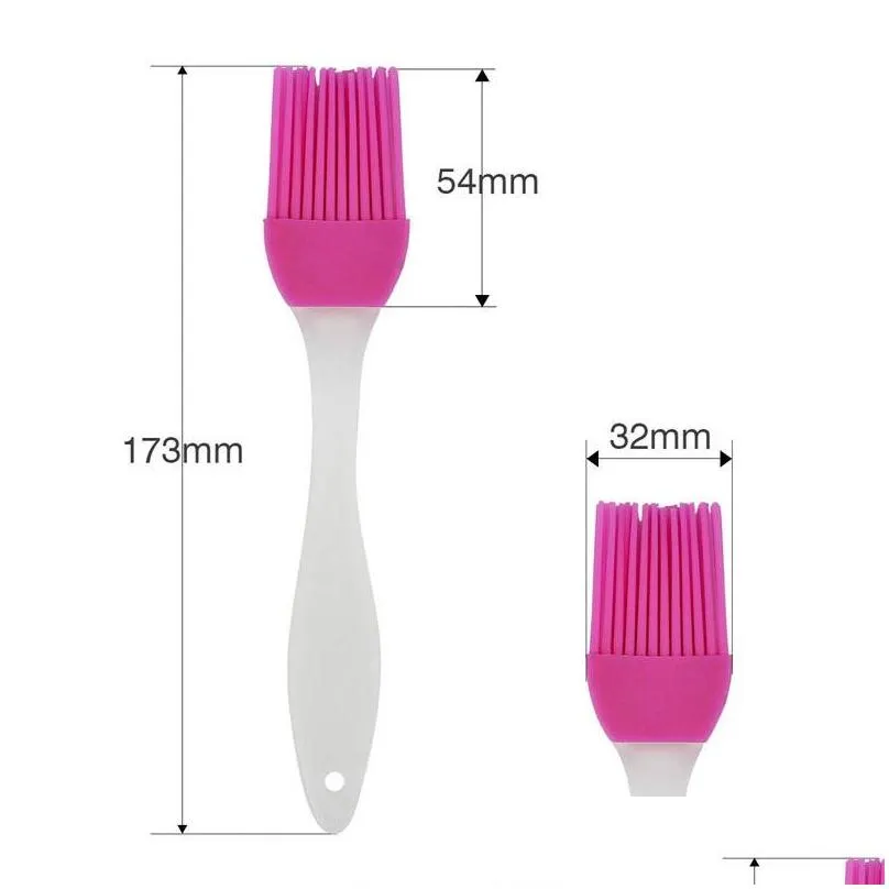 candy color silicone baking bread cook tools pastry oil cream bbq utensil safety basting brush for cooking pastry tools