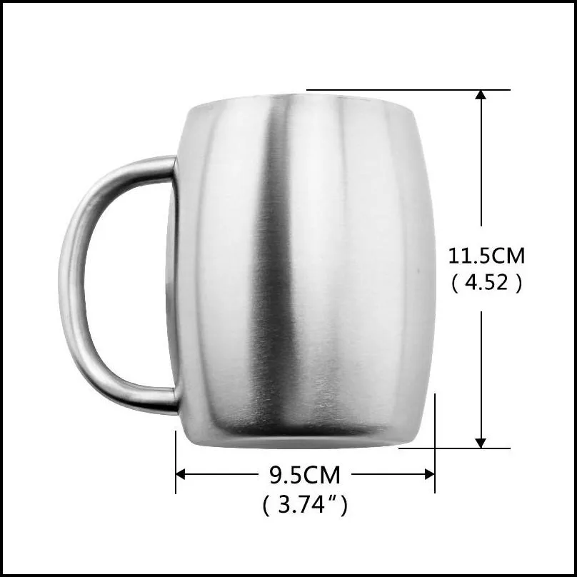 stainless steel mug coffee beer cup double wall water mug traveling outdoor camping sports mugs for home bar 400ml