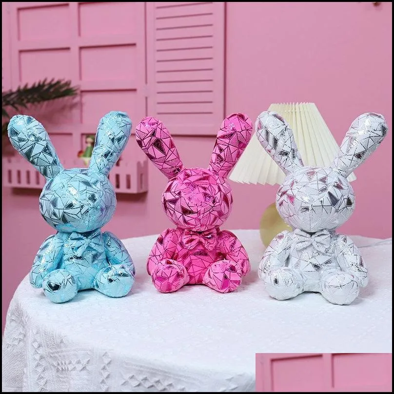 easter party pp plush bunny toys glitter rabbit bear creative designed spring event boys girls gifts
