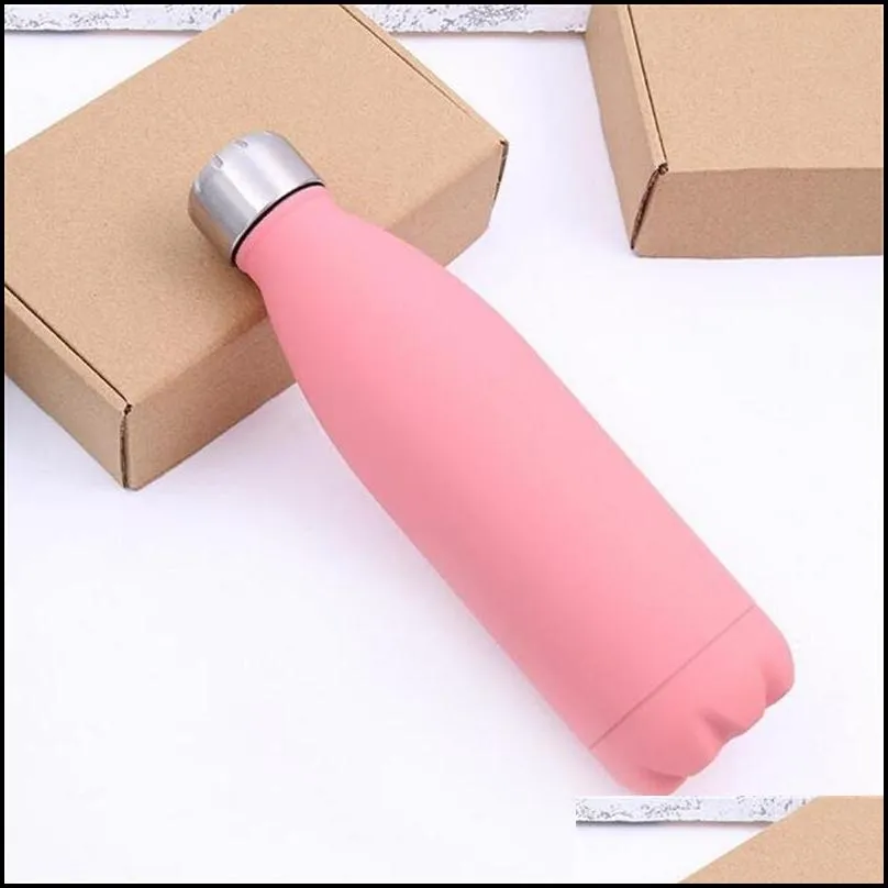 500ml cola water bottle double wall stainless steel vacuum insulated coke sports water bowling bottles travel mugs