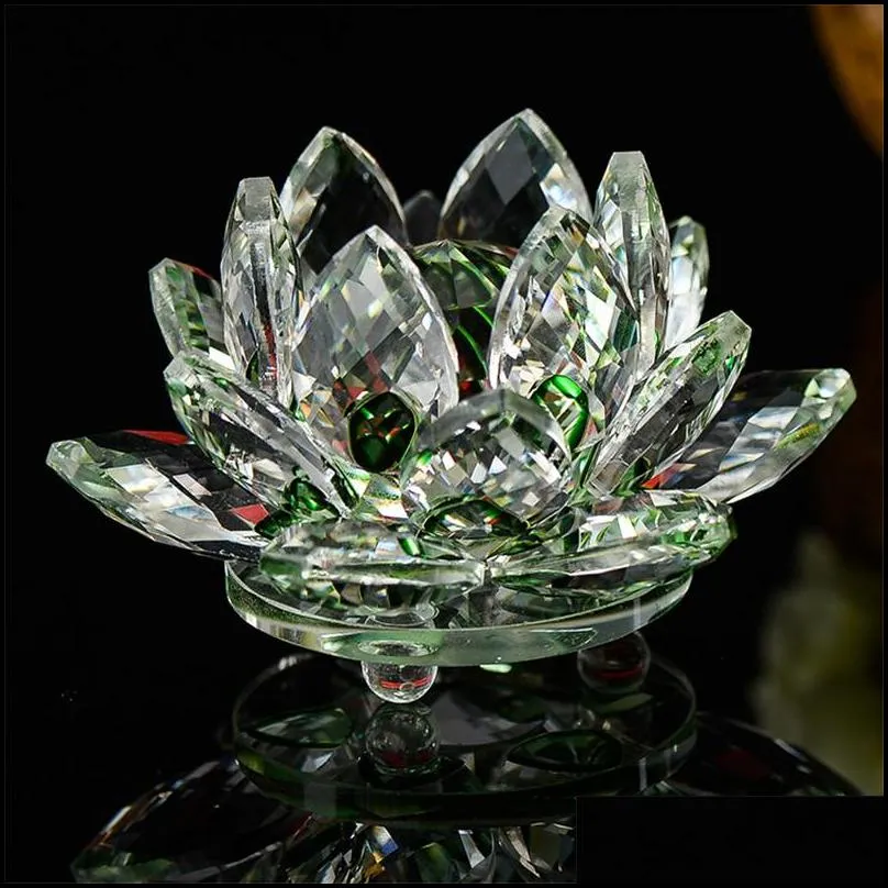 crystal glass lotus candle holders flower candle tea light holder 30mm tealight buddhist wedding bar party candlestick