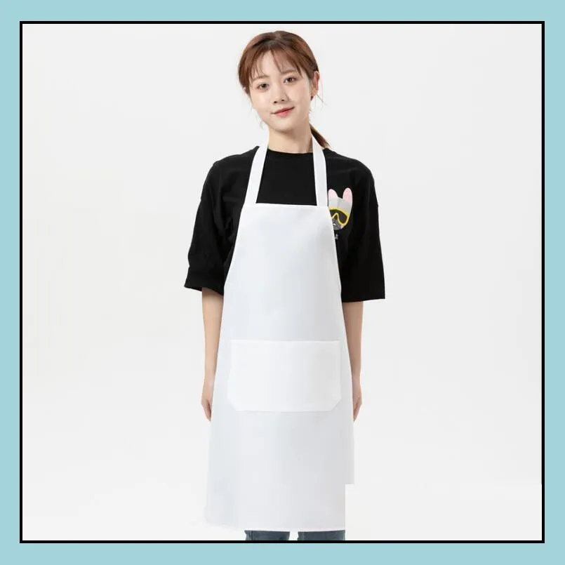 multicolor apron solid color big pocket family cook cooking home baking cleaning tools bib art