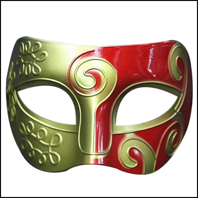 retro half face mask for roman gladiator halloween party venetian masquerade mask for men party cosplay carnaval easter