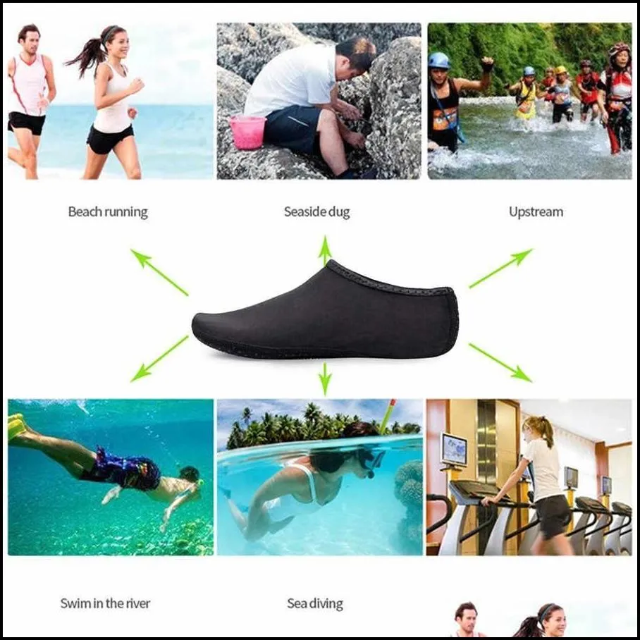 water sports shoes slippers swimming nonslip diving socks pure color summer beach shoes seaside sneaker
