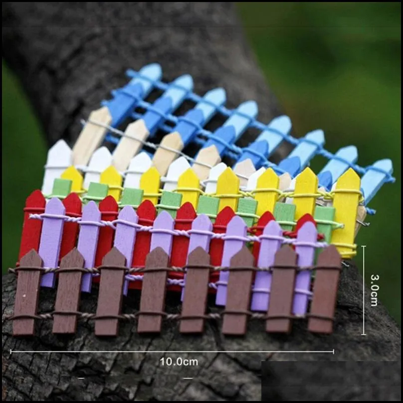 mini fence small barrier wooden resin craft miniature fairy garden fence decoration miniature fences for gardens