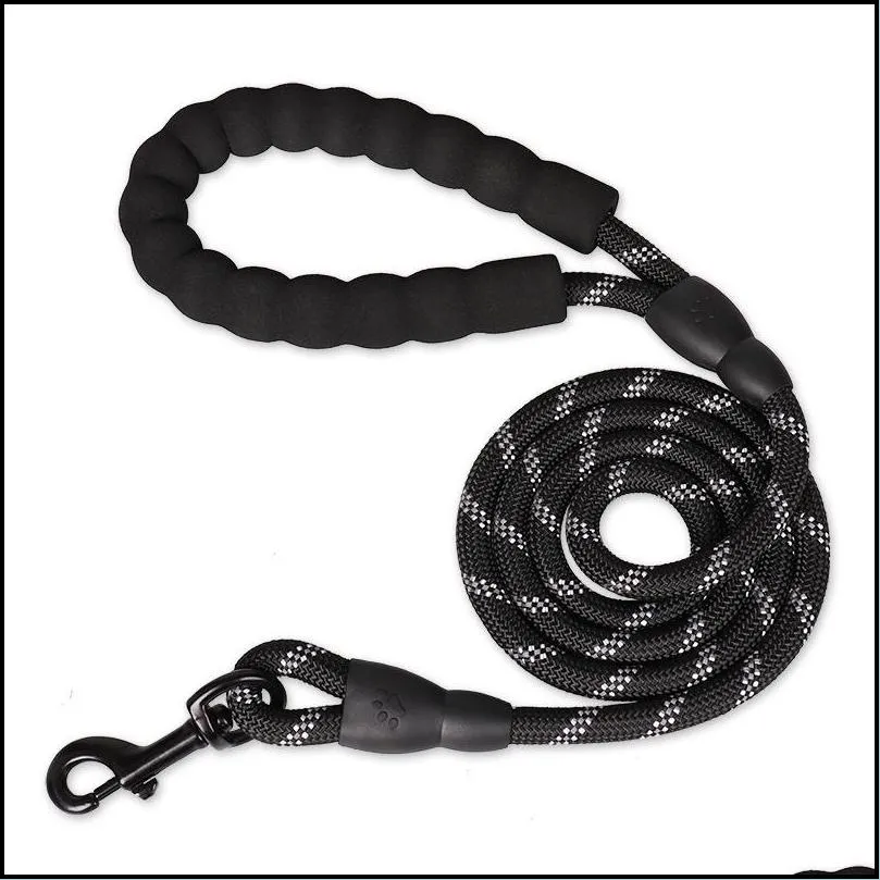 nylon reflective dog leashes outdoor running training strong traction rope for puppy 1.5meters pet dogs durable leash