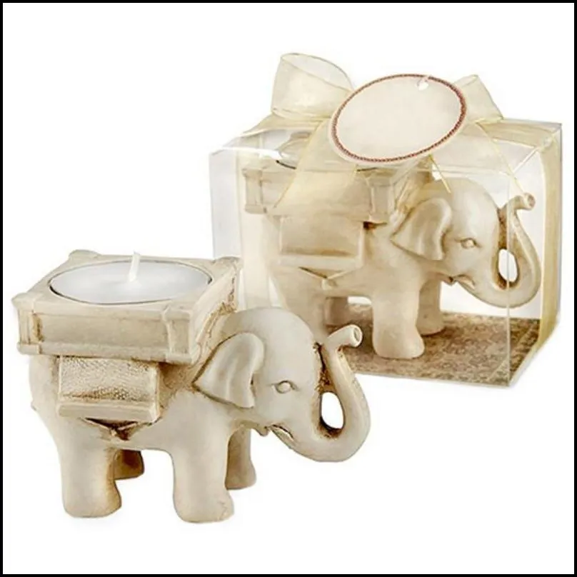 candle holder wedding favor home decor lucky elephant tea light candle holder resin candlestick for home