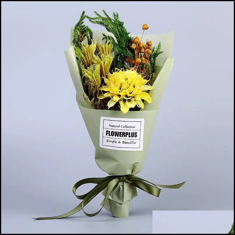 mothers day dried flower bouquet box artificial dried flowers bouquet mothers day mini bouquet pvc gift box