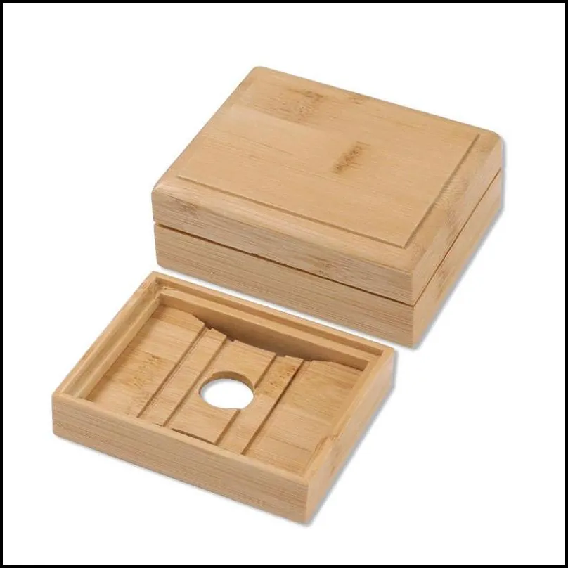 natural bamboo wooden soap dish multi styles soap tray holder portable bathroom soap rack plate box container