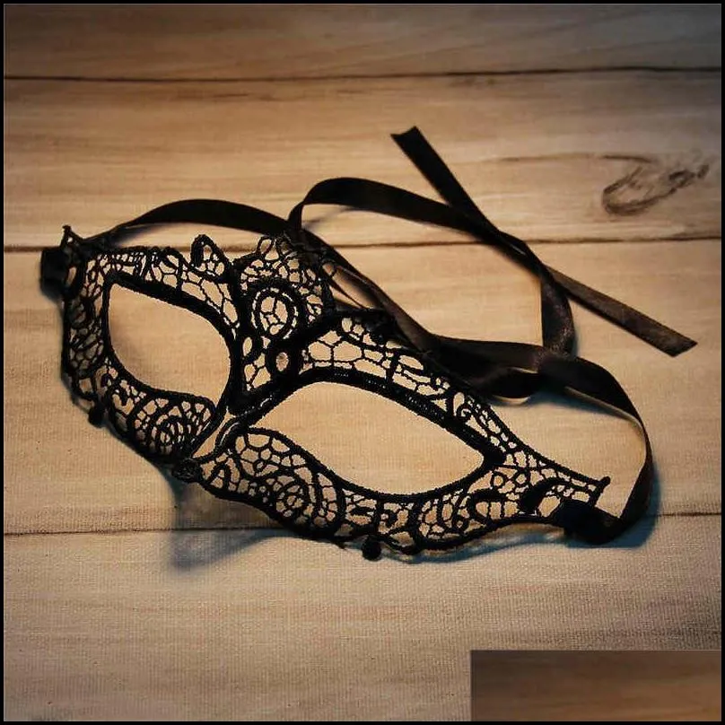 black y lace masquerade mask for carnival halloween masquerade half face ball party masks festive party supplies