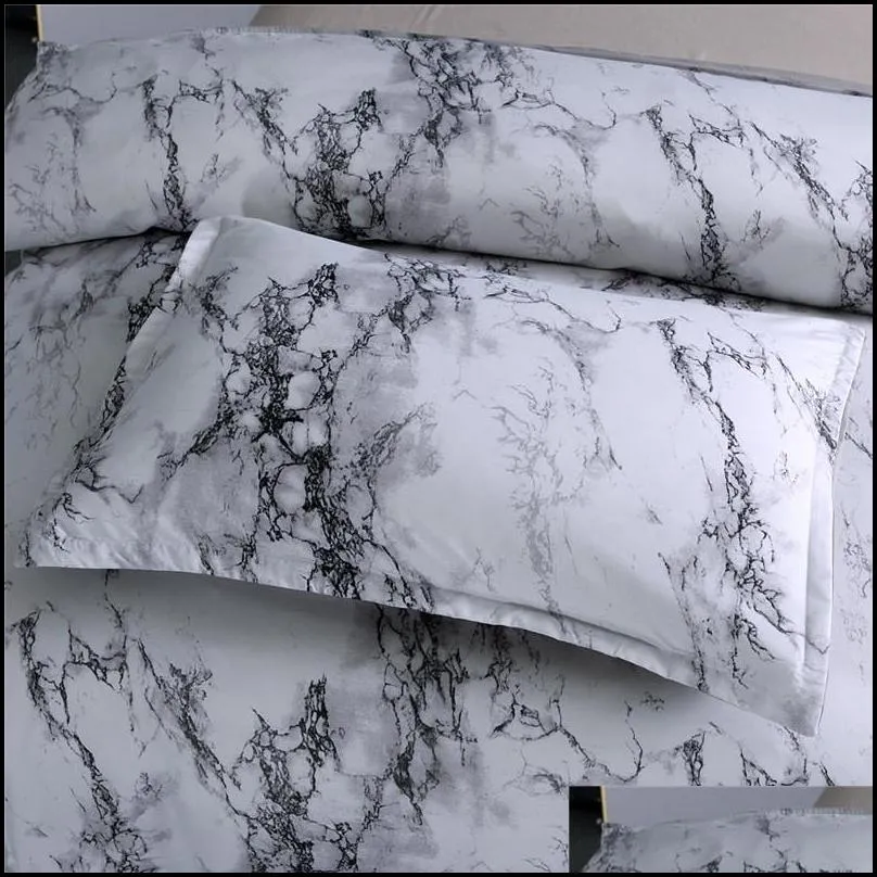 marble pattern bedding sets polyester bedding cover set 2/3pcs twin double queen quilt cover bed linen no sheet no filling