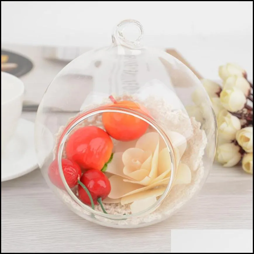 80mm romantic hanging tealight holder glass globes terrarium wedding candle holder candlestick vase home hotel bar decoration