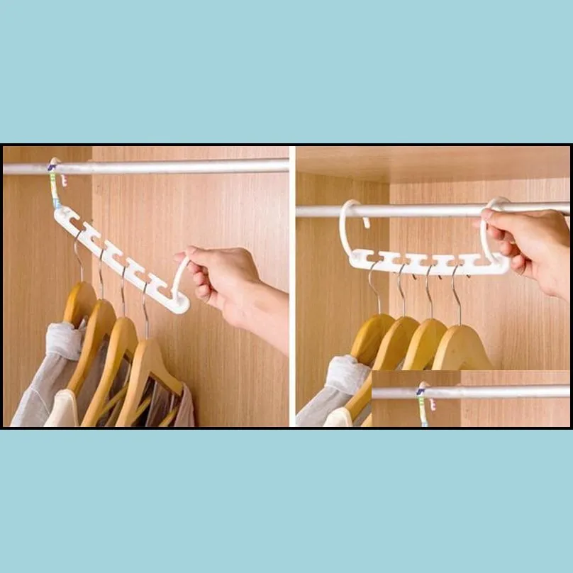 clothes hangers 3d space saving magic clothing racks closet organizer with hook white color clothing hangers