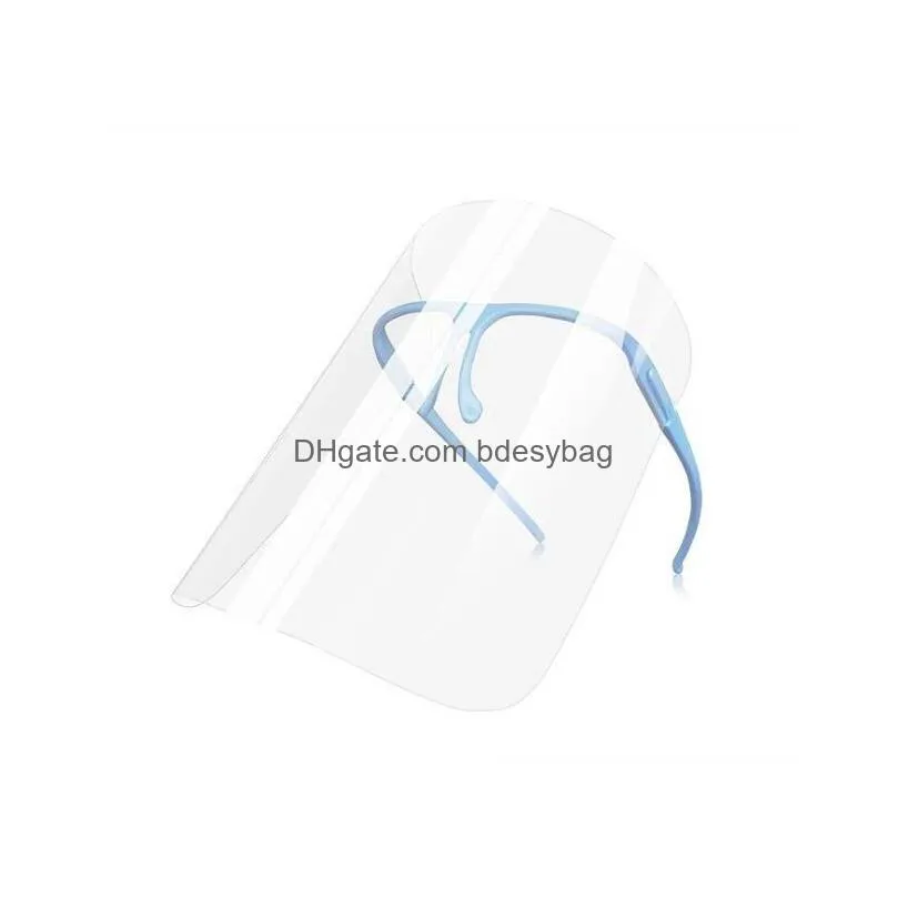 face shield transparent full face cover oilsplash proof antiuv protective faceshield with glass frame antifog eye face masks