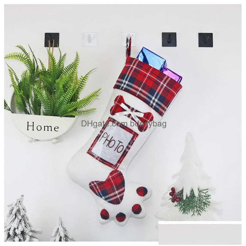 christmas stocking gift bag christmas tree ornament socks xmas stocking candy bag home party decorative items shop eea406