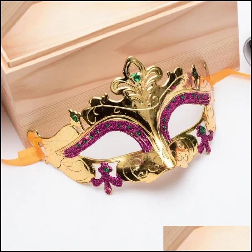 halloween princess cosplay mask christmas crown prom masquerade masks mardi gras venetian dance party plated mask