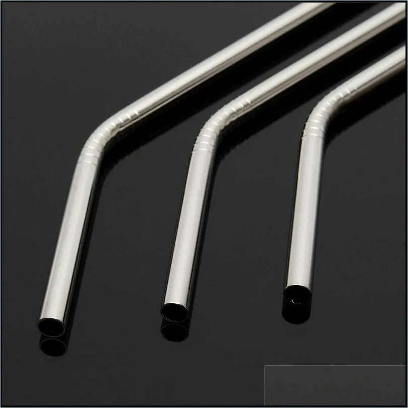 stainless steel straws reusable drinking straw straight and bend drinking tools easy to drink wholesale