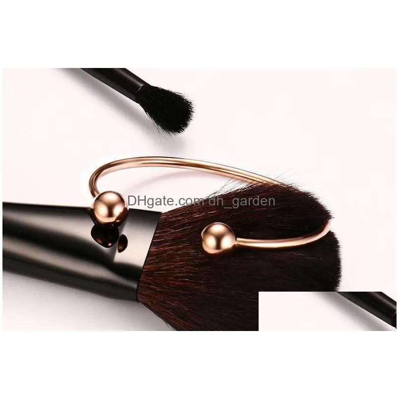new fashion 3mm signature open size bangle bracelet for women gold rose gold stainless steel cuff bracelet charm valentines day jewelry