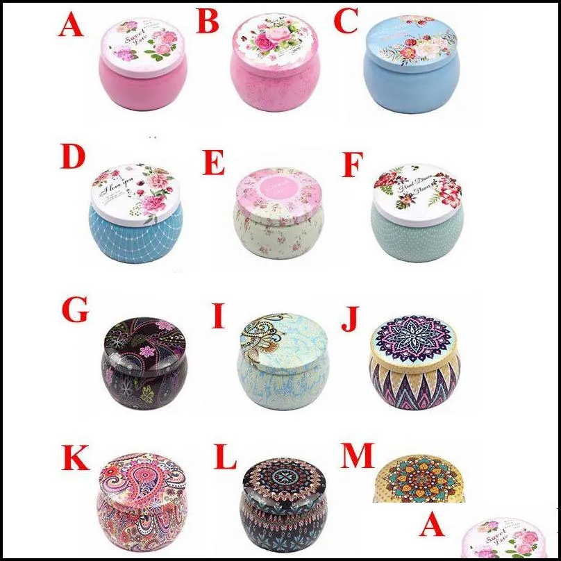 round shape tea gift box ethnic style flower tinplate storage box stationery candy women jewelry storage organizer