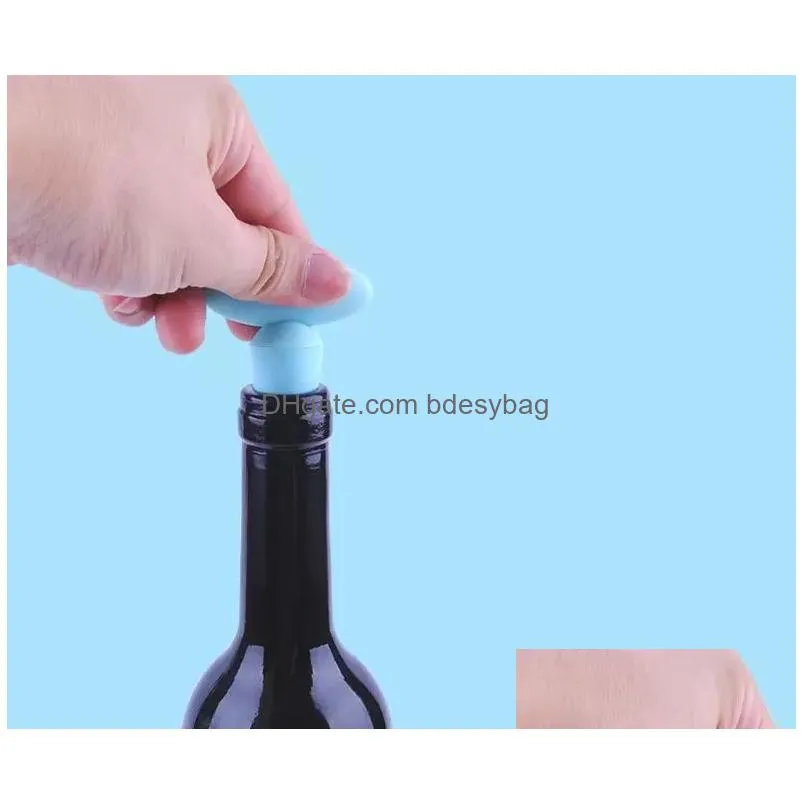 bar tools silicone wine stoppers leak wine beer bottle cork stopper plug sealer cap rrb16255