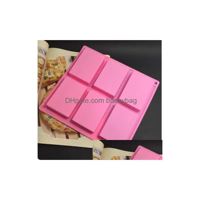 8x5.5x2.5cm square silicone baking mould cake pan molds handmade biscuit soap mold kd18