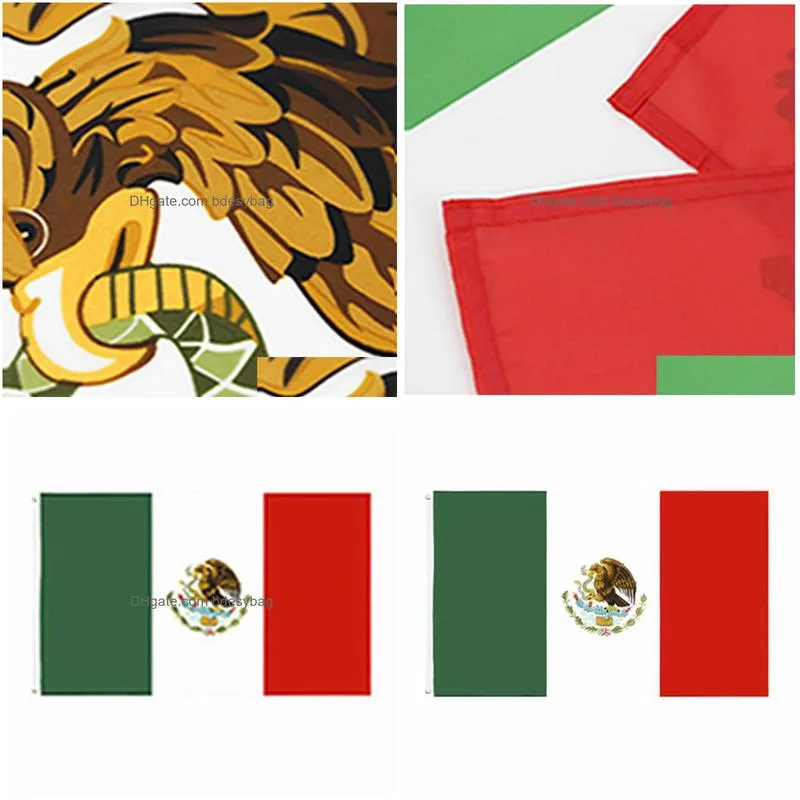 90x150cm mexican flag wholesale direct factory ready to ship 3x5 fts 90x150cm mexicanos mexican flag of mexico eea2093