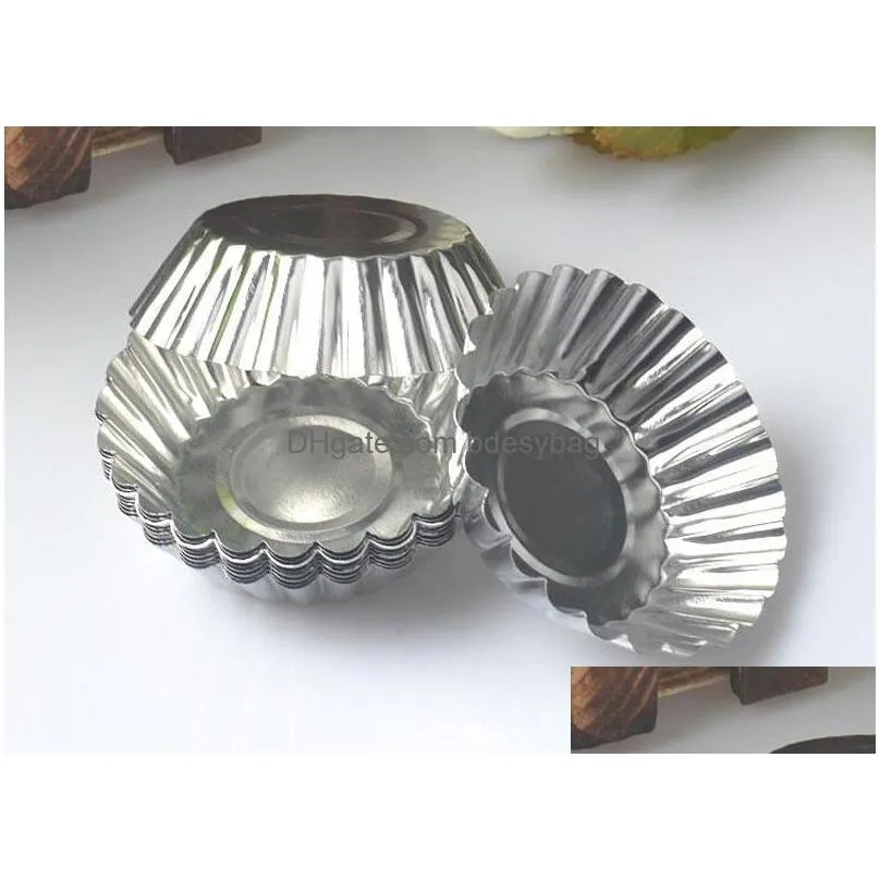 mini disposable flower style aluminum foil cupcake muffin cups egg tart cup egg tart mold baking cooking molds za4904