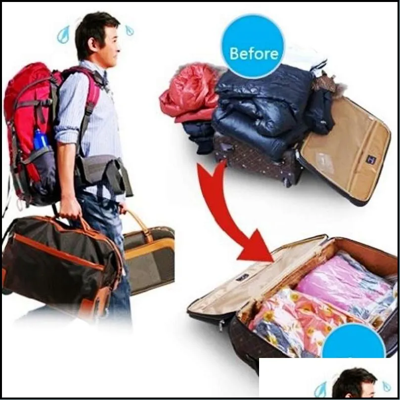 large space saver compressed bag vacuum seal compressed bag travel clothes quilt compression storage organizer package bag