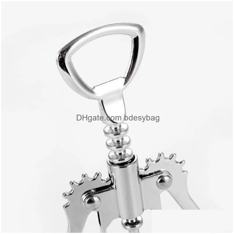 wine beer bottle openers stainless steel metal strong pressure wing corkscrew grape opener kitchen dining bar rrb16251