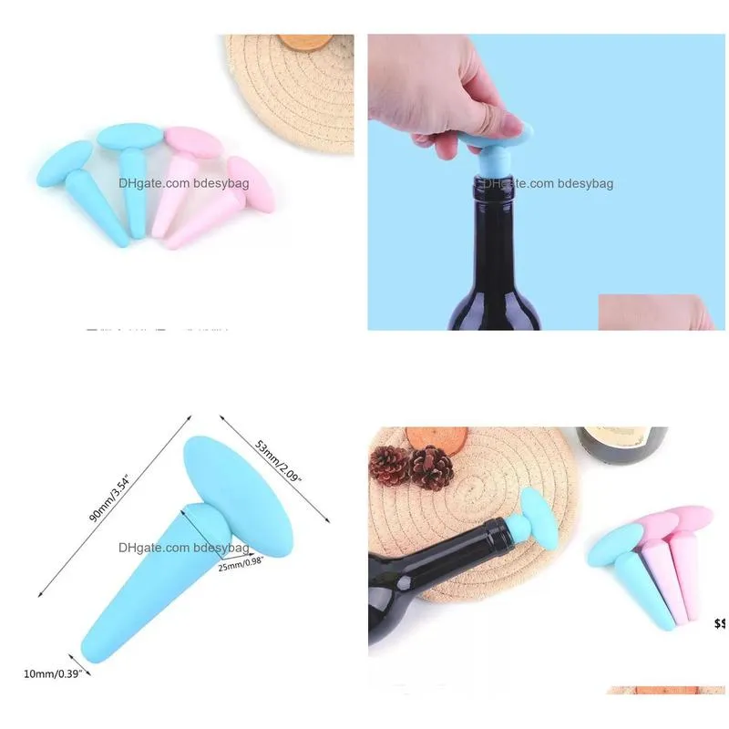 bar tools silicone wine stoppers leak wine beer bottle cork stopper plug sealer cap rrb16255