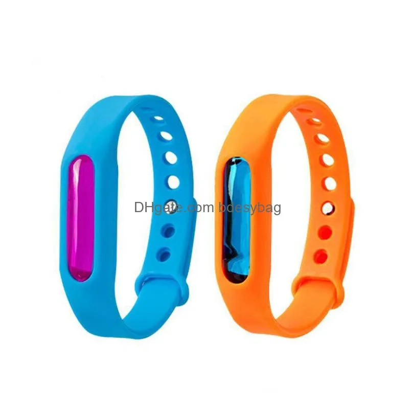 anti mosquito ring waterproof candy jelly color mosquito repellent band bracelets kids silicone hand wrist band eea1575