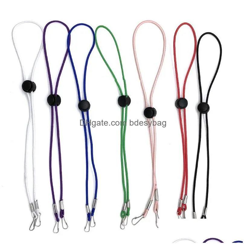 12colors mask lanyard adjustable masks hang rope face mask antiloss straps ear holder rope hang on neck hha1555