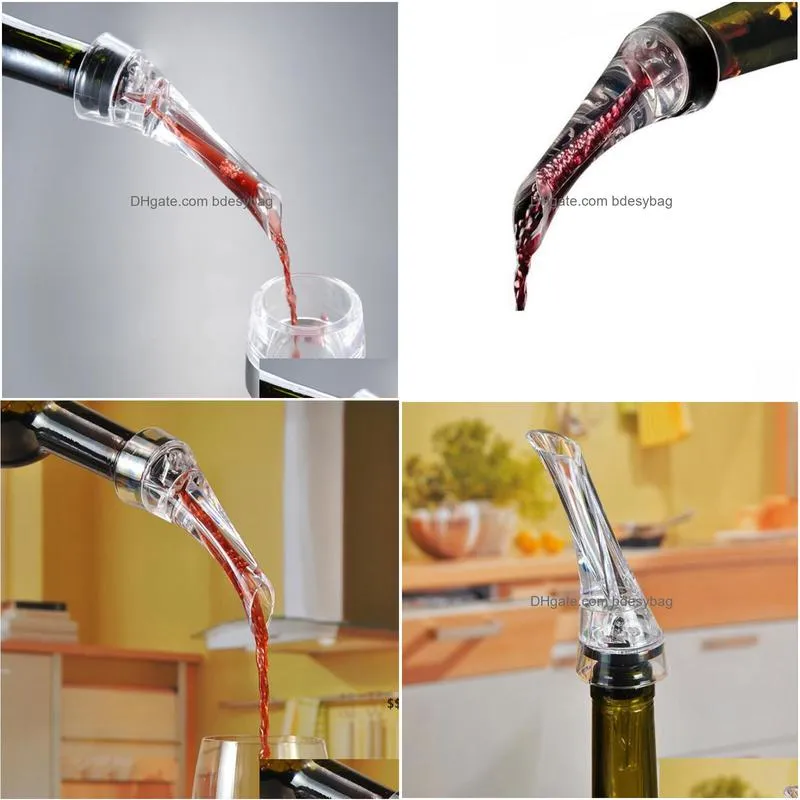 wine aerator pourer party supplies red wine accessories tools food safety grade with filter pourer rrb16244