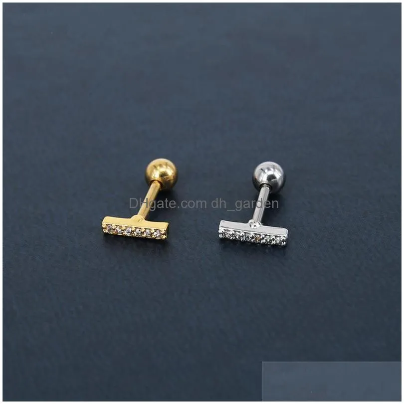new arrival cz simulated diamond earrings for women gold plated mini crystal stud earring dainty simply party valentines day jewelry