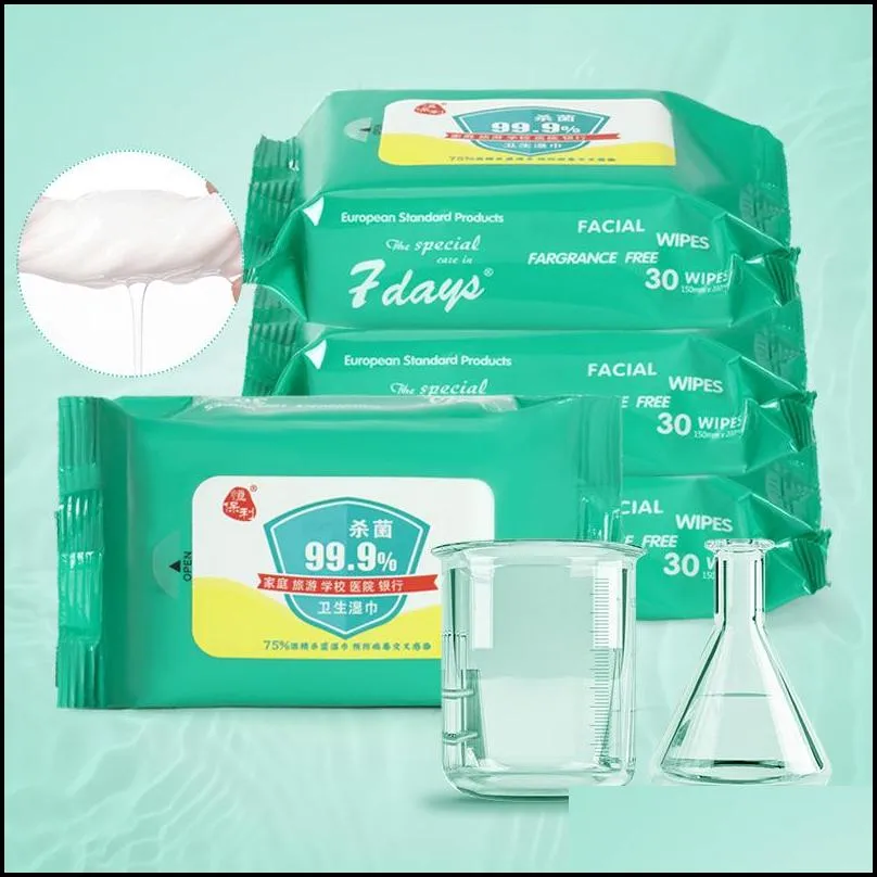 alcohol disinfectant wipes 30pcs/pack 75% alcohol antibacterial disinfectant wipes alcohol sterilization paper towels