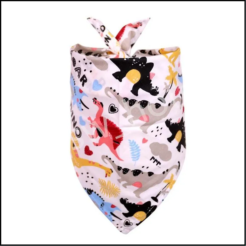 dog apparel accessory summer pet cat dog bandana collar adjustable neckerchief triangle neck scarf tropical fruit pattern saliva towel pets