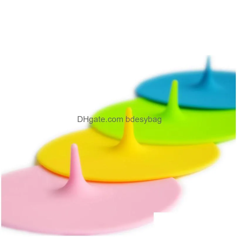 newcreative waterdrop silicone cup lid colorful cup cover ecofriendly leakproof mug cap 5 colors 10cm ewc7227