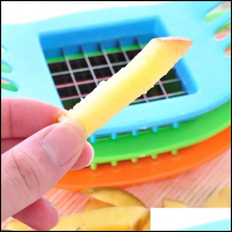 stainless steel potato cutter vegetable tools slicer chopper chips device kitchen potatoes gadgets