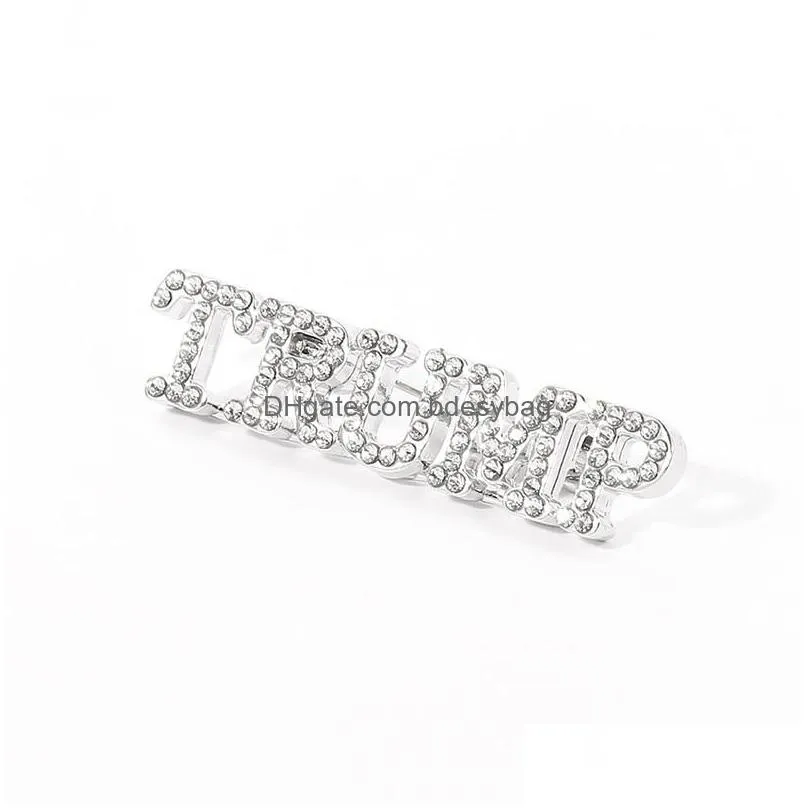 trump 2024 brooch diy diamond badge crafts rrd11370