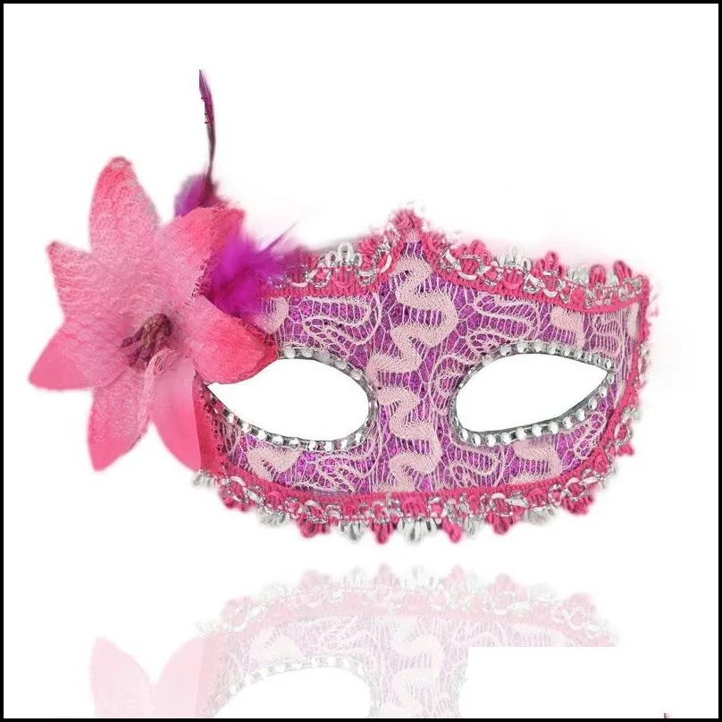 ladies venetian flower masquerade mask princess y halloween christmas party cosplay lace masks