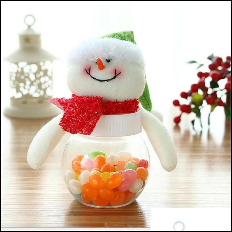 christmas candy jar plastic christmas theme wedding candy storage box xmas party candy box kids gift decorations